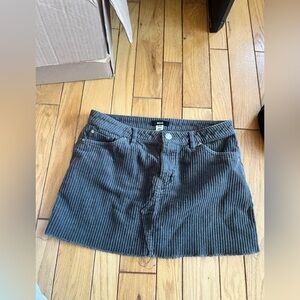 BDG - Gray Corduroy Mini Pencil Skirt